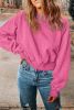 Rose Casual One Strap V-shape Open Back Sweatshirt