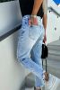 Sky Blue Acid Wash Distressed Slim Fit Jeans