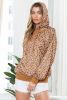 Leopard Long Sleeve Drawstring Hoodie