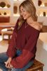 Red Cross Backless Sequin Bishop Sleeve Top