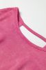 Rose Casual One Strap V-shape Open Back Sweatshirt