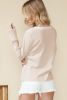 Beige Waffle Textured Long Sleeve Henley Top