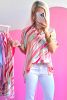 Multicolour Abstract Print High Low Blouse