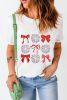 White July 4th Bowknot Firework Graphic Tee
