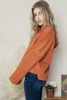 Orange Basic & Casual Button Front Pullover Hoodie