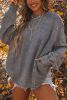 Gray Twist Butterfly Oversized Sweatshirt