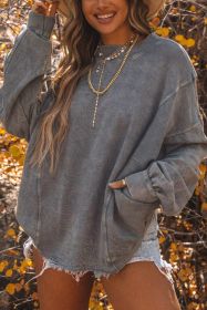 Gray Twist Butterfly Oversized Sweatshirt (size: (US 16-18)XL)