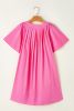 Bonbon Flounce Sleeve Pleated High Waist Dress