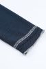 Blue Exposed Seam Textured Pullover Long Sleeve Top