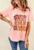 Pink TEACH Crew Neck Casual T Shirt