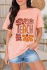 Pink TEACH Crew Neck Casual T Shirt