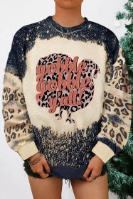 Black Gobble Gobble Y'all Thanksgiving Graphic Sweatshirt (size: (US 4-6)S)
