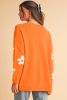 Orange 60s Vintage Flower Drop Shoulder Cardigan