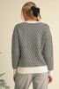 Black Contrast Edge Crew Neck Drop Shoulder Sweater
