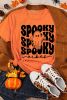 Orange Casual SPOOKY Ghost Print Graphic Tee