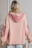 Delicacy Floral Patchwork Star Pattern Drawstring Hoodie