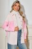 Delicacy Corduroy Two Tone Contrast Exposed Seam Shacket