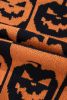 Orange Plaid Print Pumpkin Loose Halloween Sweater