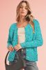 Aruba Blue Confetti Knit Cropped Cardigan
