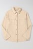 Apricot Plain Rib Textured Pocket Button Jacket