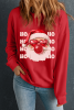 Red HO HO HO Bubble Nose Santa Claus Christmas Sweatshirt