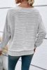 Light Grey Pit Stripe Batwing Sleeve Top