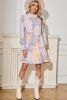 Multicolour Boho Floral Smocked Frill Mini Dress