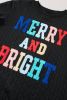 Black Merry and Bright Quilted Sweatshirt
