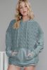 Light Grey Drop Shoulder Kangaroo Pocket Quilted Hoodie