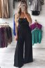 Black Sequin Tube Top Floor Length Wide Leg Jumpsuit