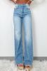 Myosotis Ripped High Rise Slit Jeans