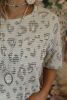 Leopard Textured Drop Shoulder Short Sleeve T-Shirt with Patch Pocket