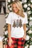 White Leopard Christmas Tree Graphic Tee