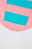 Light Blue Colorblock Drop Sleeve Round Neck Top