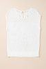 White Plain Knotted Back Crochet Knit Top