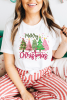 White Merry Christmas Graphic T Shirt