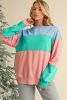 Blossom Colorblock Drop Shoulder Sweatshirt