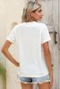 White MAMA Leopard Embroidered Crew Neck Graphic Tee