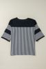 Black & White Striped Patchwork Oversized Tee