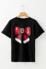 Black Christmas Bowknot Graphic Crewneck T Shirt
