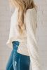 Beige Checkered Furry Thumbhole Long Sleeve Top