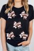 Black Game Day Rugby Bowknot Graphic T Shirt