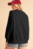 Black Tinsel Game Day Drop Shoulder Sweatshirt