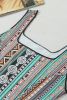 Green Geometric Printed Square Neck Tank Top