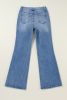Ashleigh Blue Acid Wash Distressed Wide Leg High Waist Jeans