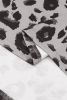 Gray Leopard V Neck Loose Long Sleeve Top