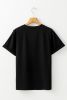 Black Christmas Bowknot Graphic Crewneck T Shirt