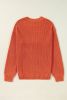 Gold Flame Thanksgiving Letter Graphic Crew Neck Sweater