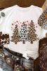White Leopard Christmas Tree Graphic Tee