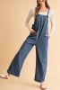 Real Teal Plain Pocketed Loose Fit Corduroy Overalls